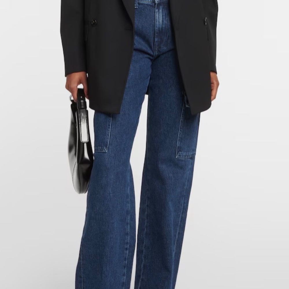 Tess Cargo high-rise straight jeans